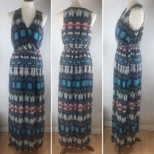 Charlie Jade | V neck belted long maxi dress